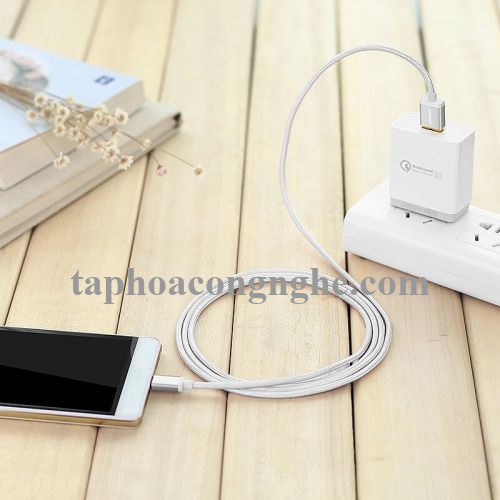 Ugreen 30654 0.5M màu Trắng Cáp sạc truyền dữ liệu USB 2.0 sang MICRO USB đầu mạ vàng US134 30030654